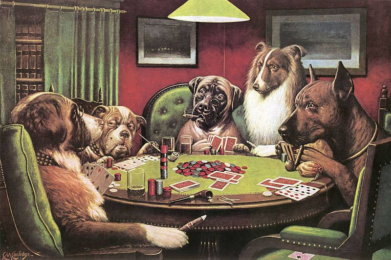 dogs playing poker. Dogs Playing Poker